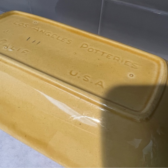 Vtg MCM Los Angeles Pottery Ceramic Bread Dish - Picture 3 of 4